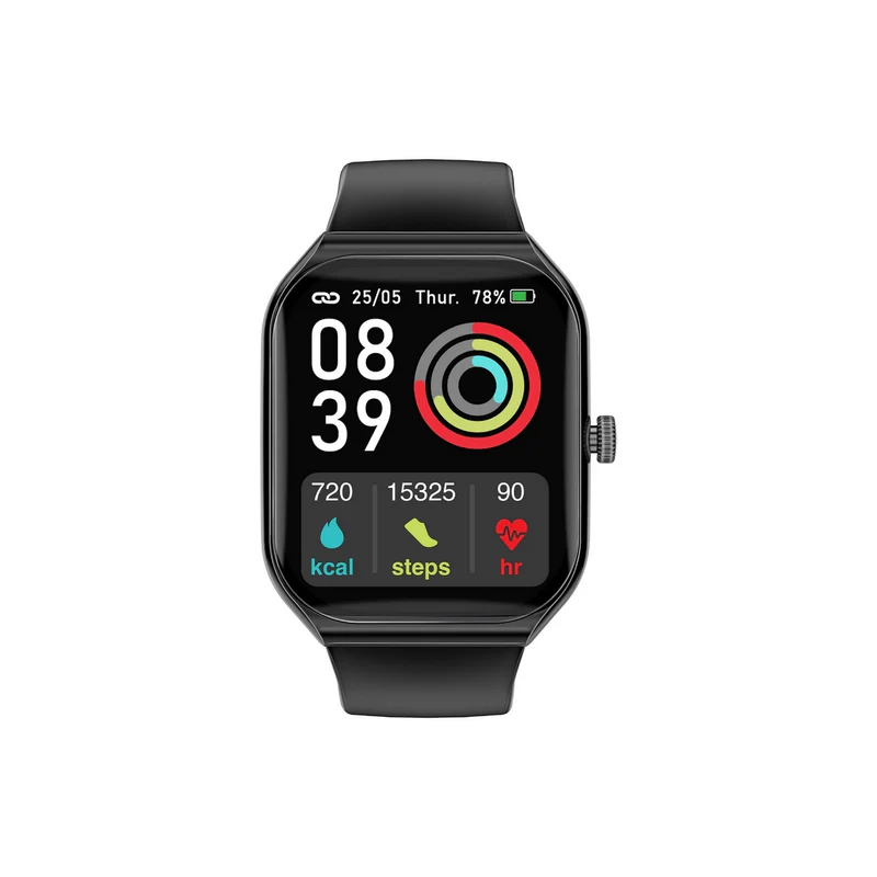 Promate ProWatch-AM19 1.96" Fitness Tracker Smartwatch with BT Calling Black Smartwatch