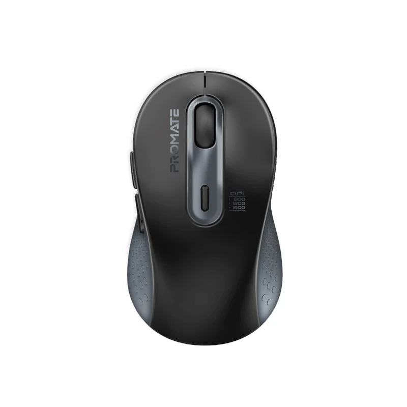 Promate Dual Mode Wireless Optical Mouse with BT & RF Connectivity Ken Black Mouse