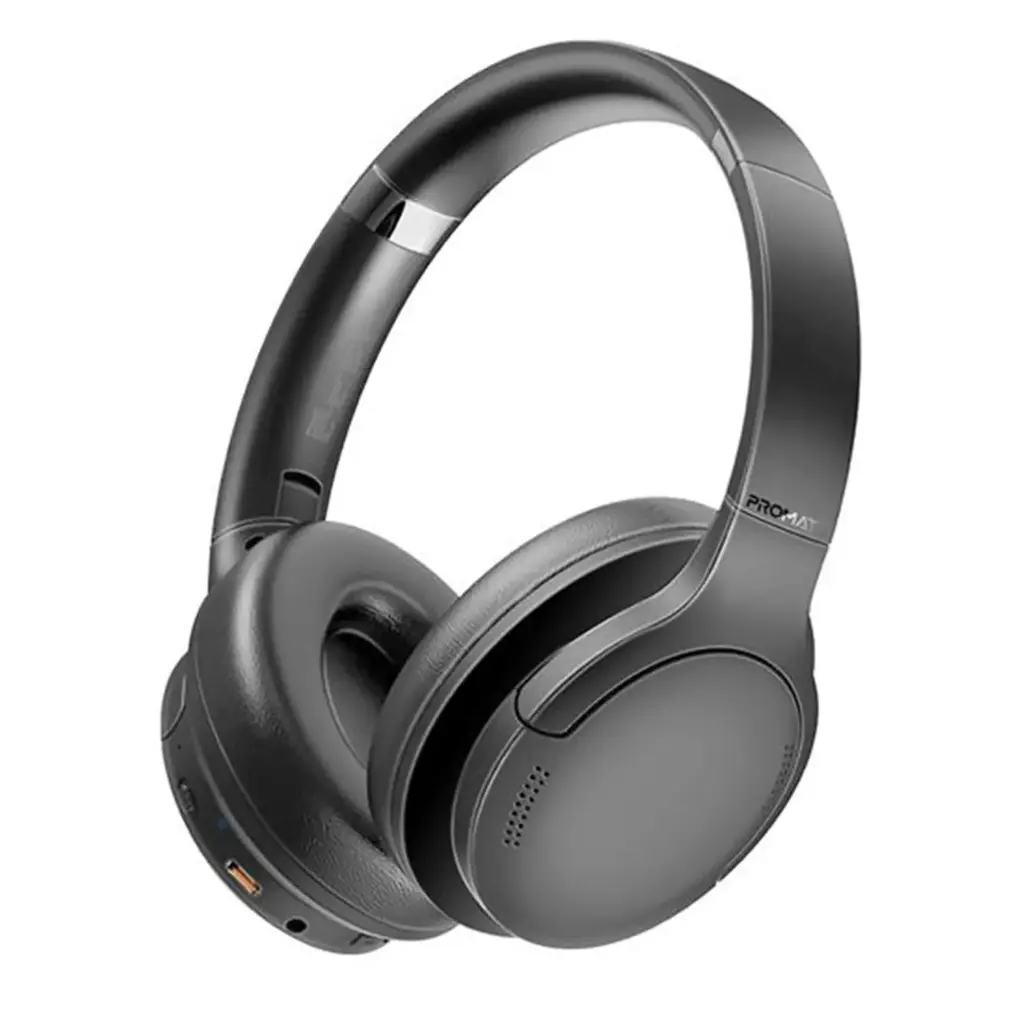 Promate LaBoca Deep Bass Over-Ear Wireless Black Headphones
