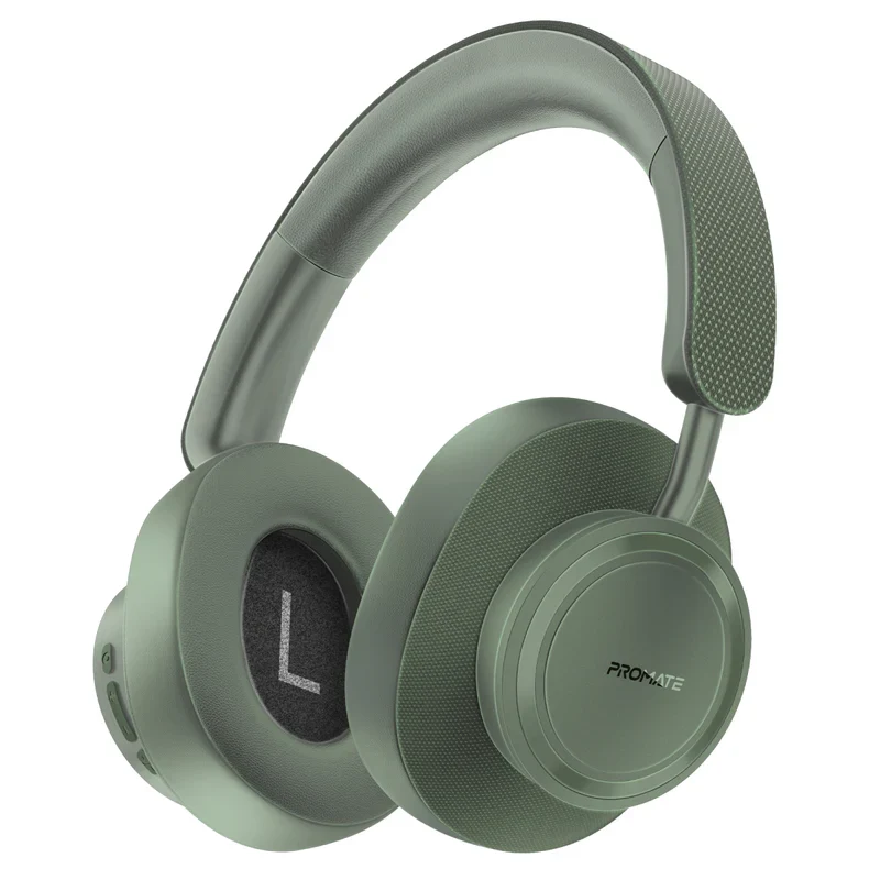 Promate Takt High Fidelity Over-Ear Stereo Wireless MidnightGreen Headphones