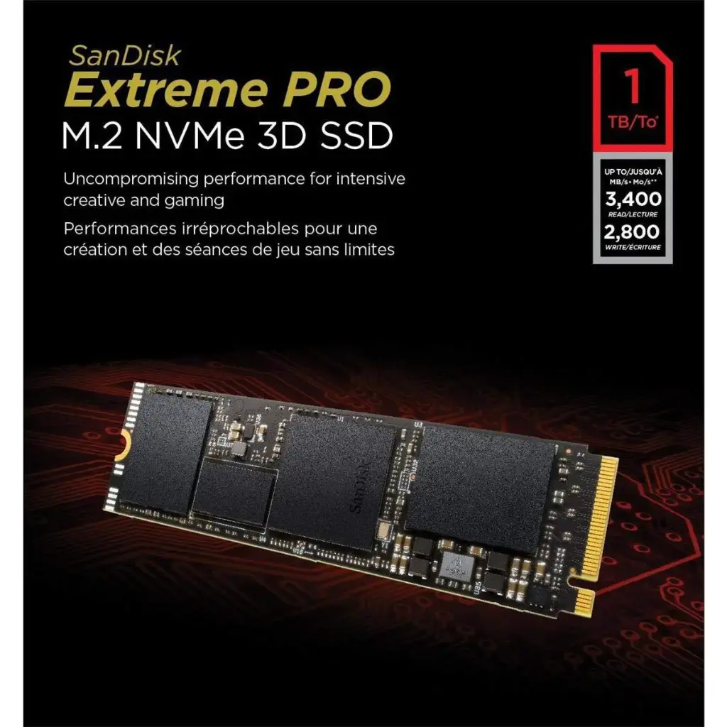 SANDISK Extreme Pro M.2 NVME  SSD 1TB