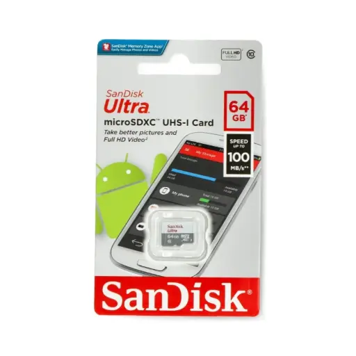 MICRO SD SANDISK 100MB/S CLS1 64G