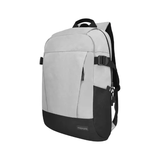 Promate Birger 15.6" ComfortStyle with Large Compartment Backpack Grey Bag