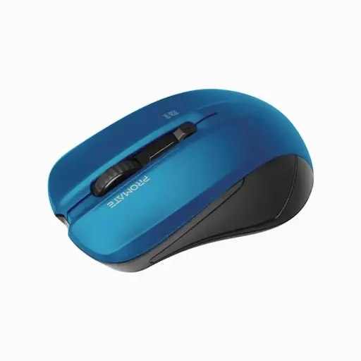 Promate Comfort Performance Wireless Ergonomic Contour Blue Mouse 