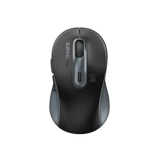 Promate Dual Mode Wireless Optical Mouse with BT & RF Connectivity Ken Black Mouse