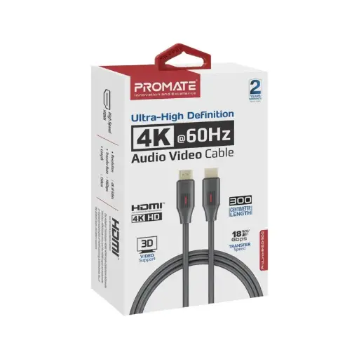 Promate ProLink4K60-300 Ultra-High Definition 4K@60Hz HDMI Audio Video Cable
