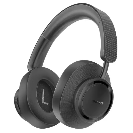 Promate Takt High Fidelity Over-Ear Stereo Wireless Black Headphones