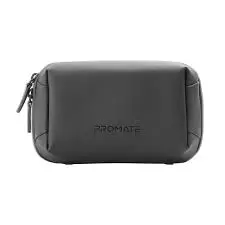 Promate Velvena Compact Tech Essential Organizer Pouch with Multiple Compartments Grey Bag