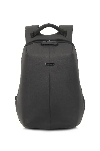 ”Promate Defender-16 Anti-Theft Backpack for 16 Laptop with Integrated USB Charging Port Black Bag