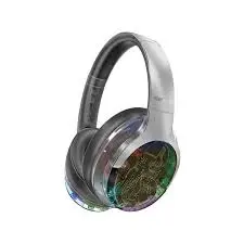 Promate TransTune Active Noise Cancelling Hi-Fi Stereo Wireless with RGB Lights Silver Headphones